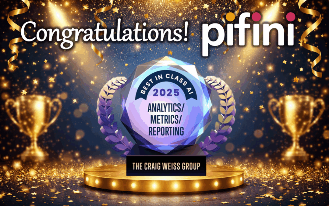 Pifini Wins “Best-In-Class AI” award from The Craig Weiss Group for Setting a New Standard in Learning Analytics